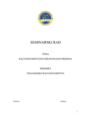 Racunovodstveno obuhvatanje prihoda