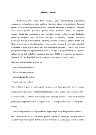 Bankarski poslovi
