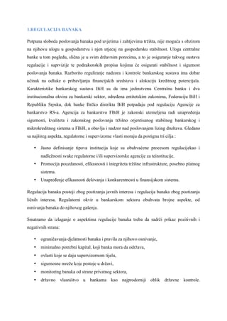 Regulacija banaka