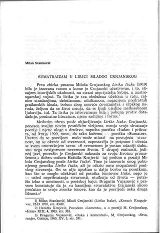 Sumatraizam u lirici mladog Crnjanskog