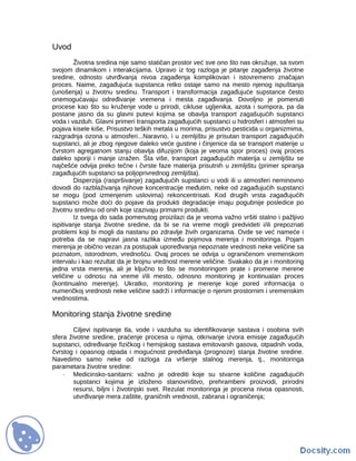 Monitoring stanja zivotne sredine