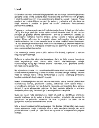 Lokalna samouprava (I deo)