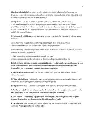 Kriminologija (II kolokvijum)