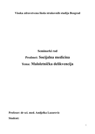 Mloletnička delikvencija