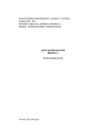 Skup kompleksnih brojeva