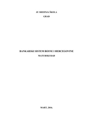 Bankarski sistem BiH