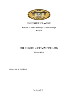 Međunarodni monetarni fond – MMF