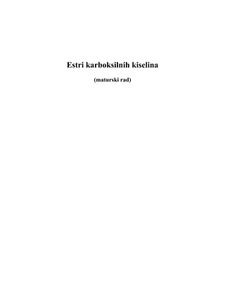 Estri karbonskih kiselina