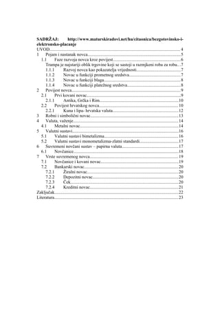 Povijesni razvoj novca