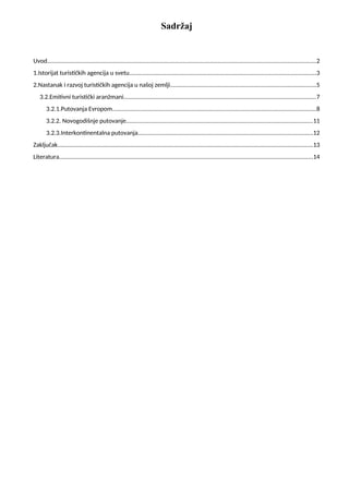 Uslužni program turističke agencije „Putnik“ Formiranje emitivnih aranžmana