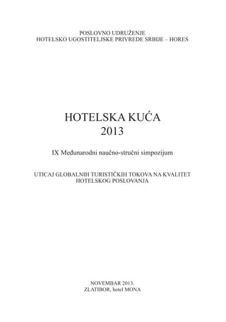 Uticaj globalnih turističkih tokova na kvalitet hotelskog poslovanja