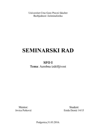 Aerobna izdrzljivost