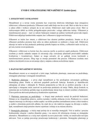 Uvod u strategijski menadžment