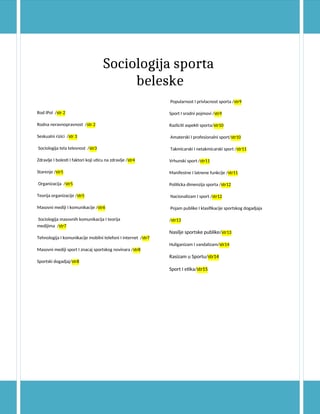 Sociologija sporta