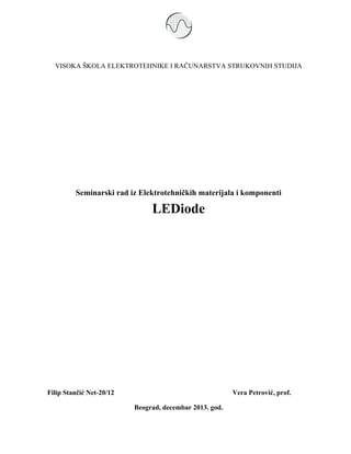 Led diode: princip rada i primena