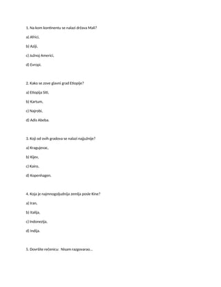 Pitanja opste kulture