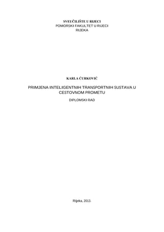 Primjelna inteligentnih transportnih sustava u cestovnom prometu