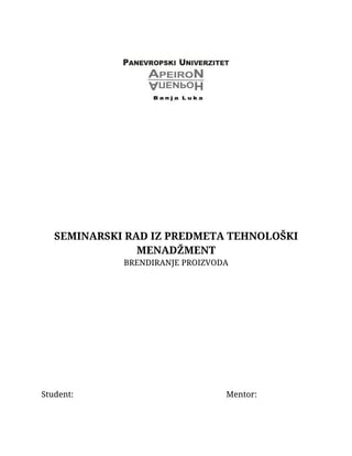 Brendiranje proizvoda