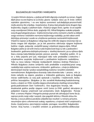 Bulgakovljev Majstor i Margarita