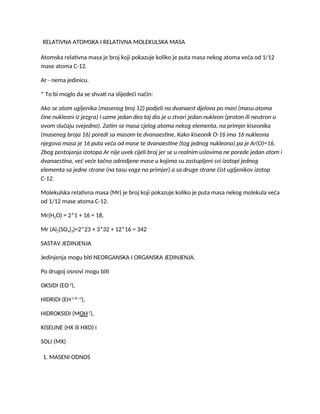 Zadaci iz opste hemije