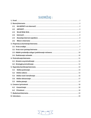 Internet: razvoj, korišćenje i budućnost