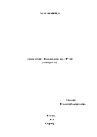 Strane armije – Vazduhoplovne snage Rusije