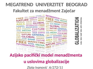 Azijsko pacifički model menadžmenta u uslovima globalizacije