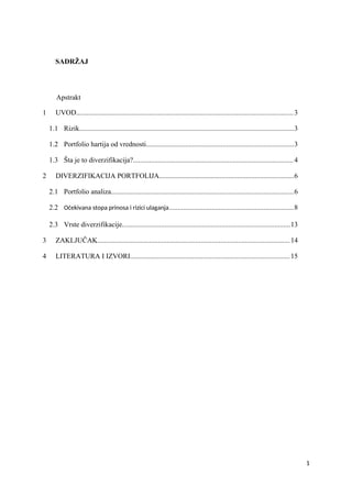 Diverzifikacija portfolija