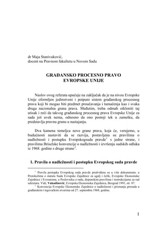 Građansko procesno pravo EU