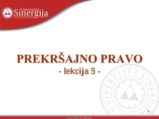 Prekršajno pravo (3.deo)