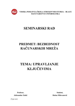 Upravljanje kljucevima