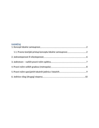 Koncept lokalne samouprave