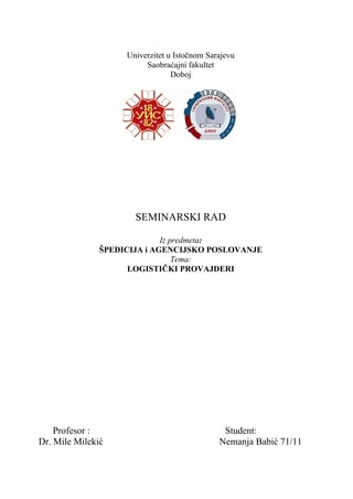 Logistički provajderi