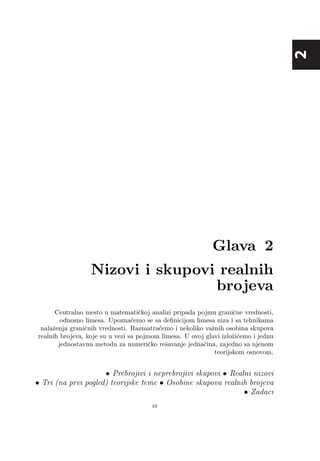 Nizovi i skupovi realnih brojeva