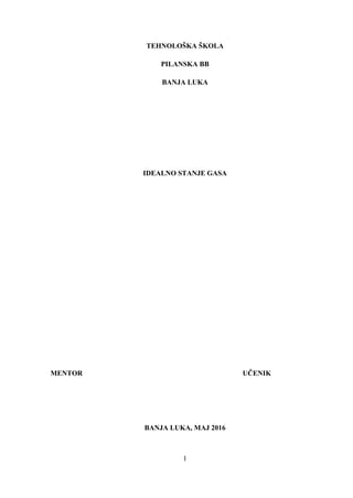 Stanje idealnog gasa