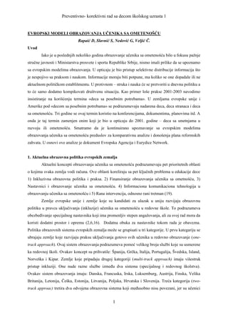 Preventivno korektivni rad sa decom skolskog uzrasta