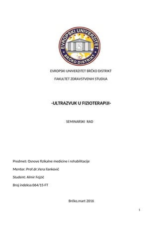 Ultrazvuk u fizioterapiji