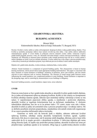 Građevinska akustika