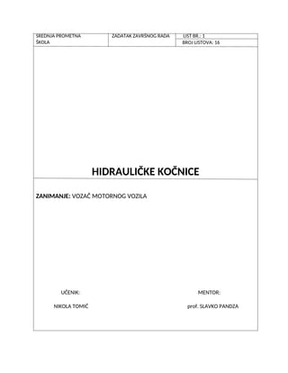 Hidrauličke kočnice