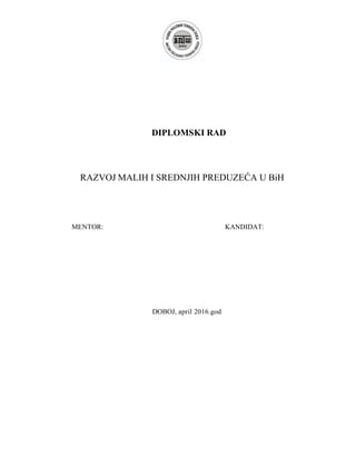 Razvoj malih i srednjih preduzeća u BiH