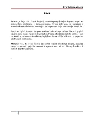 Crte i tipovi licnosti