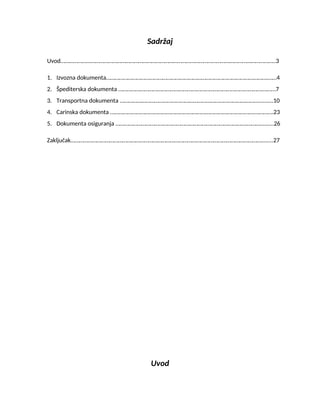 Dokumentacija u carinskom postupku