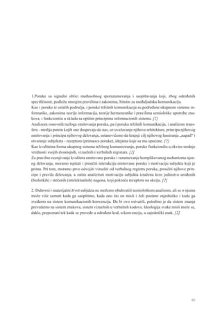 Poruke i njihovo dejstvo u sistemu tržišne komunikacije