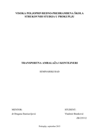 Transportna ambalaza i kontejneri