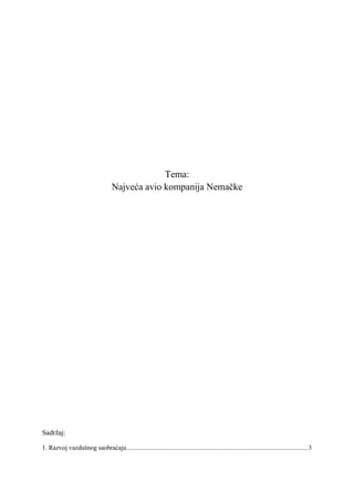 Najveca avio kompanije Nemacke