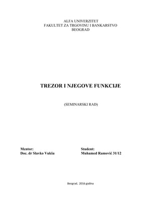 Trezor i njegove funkcije