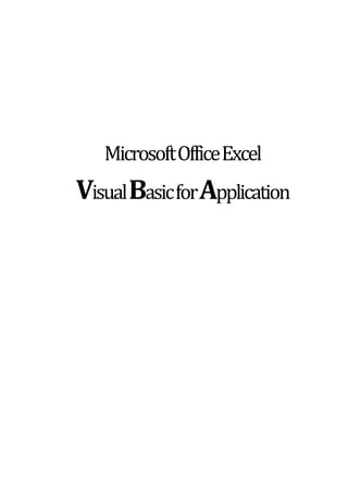 VBA-Visual Basic for Applications