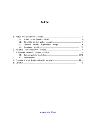 Kraniocerebralne povrede