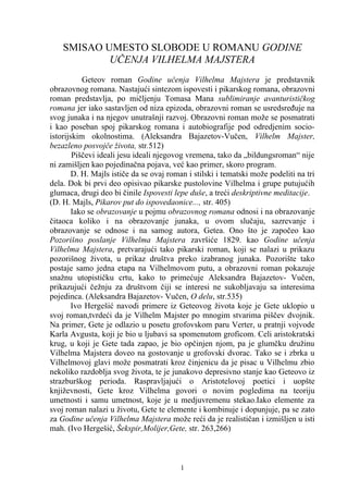 Godine ucenje Vilhelma Majstera