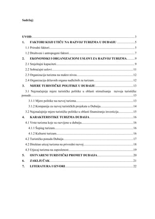 Razvoj turizma u Dubaiju